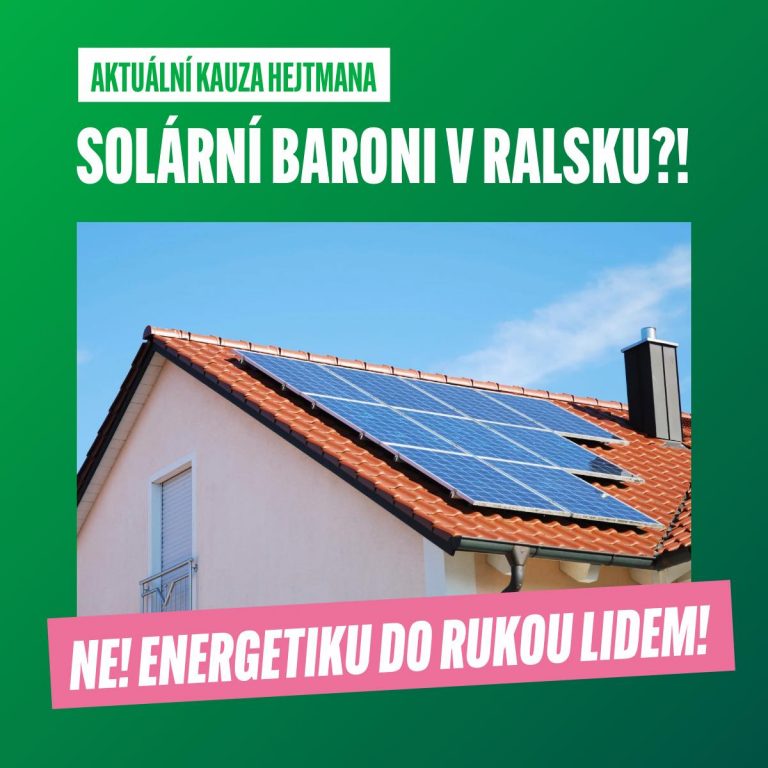 Potřebujeme solární energii, ne solární tunely